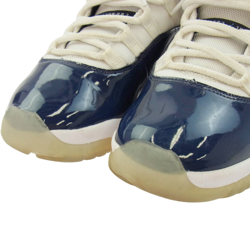 NIKE ナイキ 378037-123 AIRJORDAN 11 RETRO エアジョーダン11 レトロ ハイカット スニーカー ダークネイビー系 ホワイト系 27.5ｃｍ【中古】