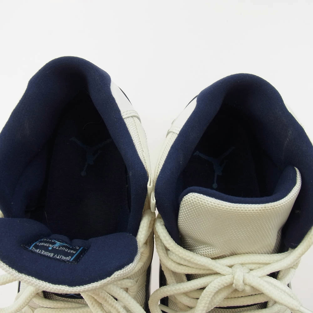 NIKE ナイキ 378037-123 AIRJORDAN 11 RETRO エアジョーダン11 レトロ ハイカット スニーカー ダークネイビー系 ホワイト系 27.5ｃｍ【中古】