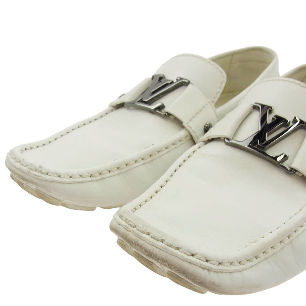 LOUIS VUITTON ルイ・ヴィトン モンテカルロ ドライビング シューズ ローファー ホワイト系 8.5【中古】