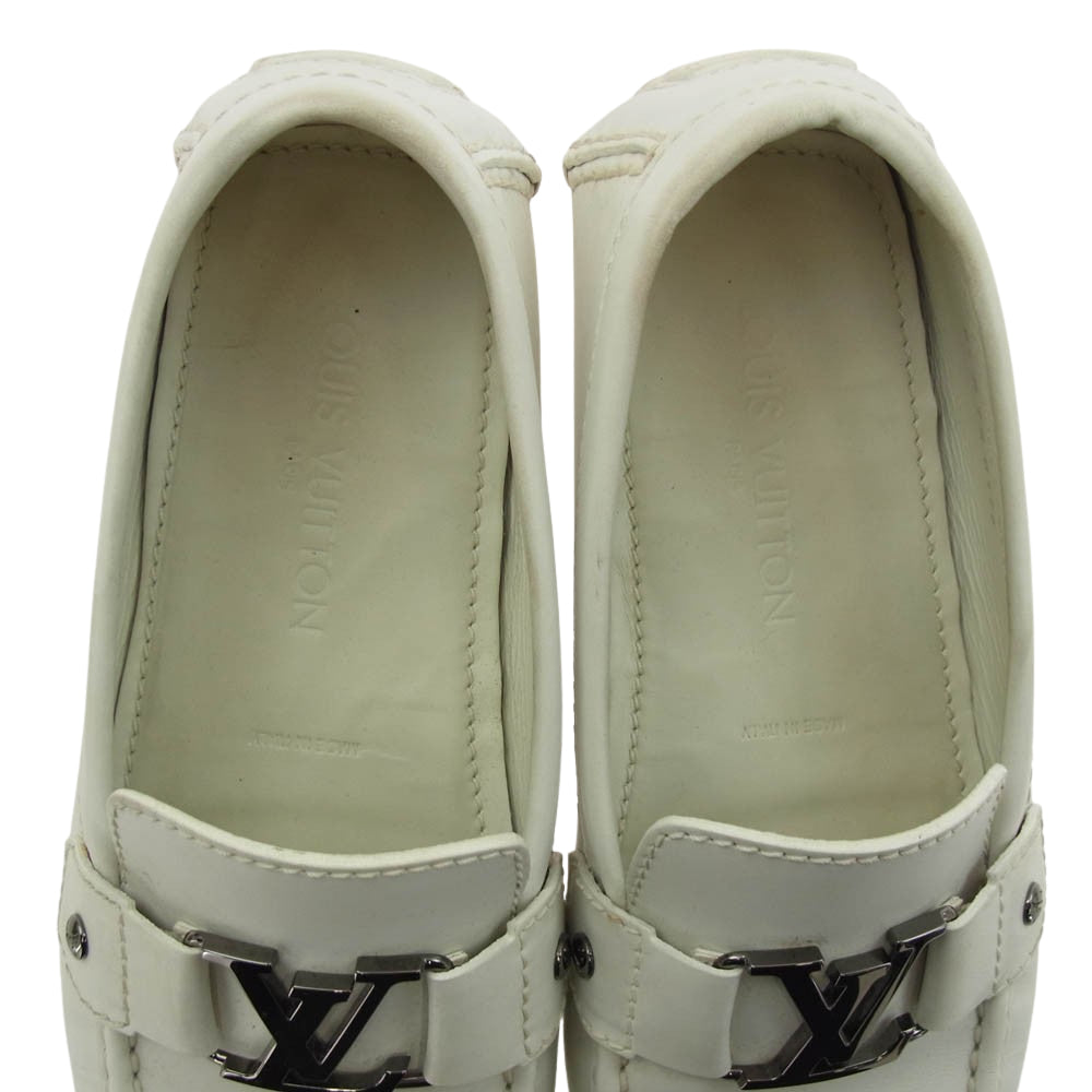 LOUIS VUITTON ルイ・ヴィトン モンテカルロ ドライビング シューズ ローファー ホワイト系 8.5【中古】