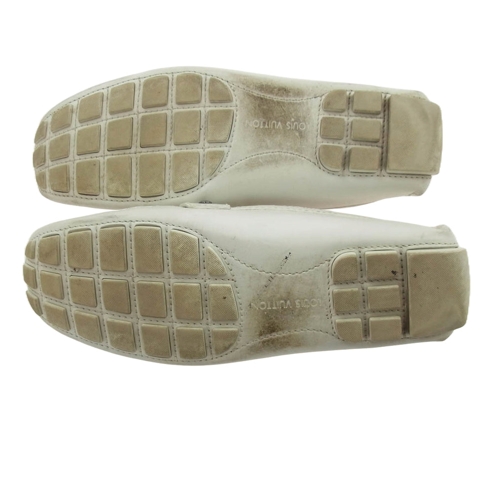 LOUIS VUITTON ルイ・ヴィトン モンテカルロ ドライビング シューズ ローファー ホワイト系 8.5【中古】