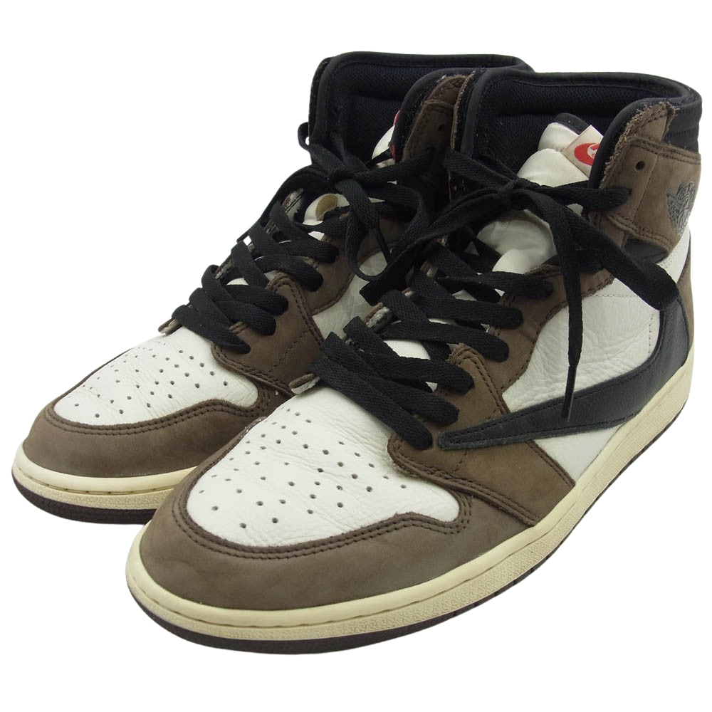 NIKE ナイキ CD4487-100 × Travis Scott  Air Jordan 1 Retro High OG TS SP トラヴィススコット エアジョーダン1 レトロ ハイ ハイカットスニーカー ブラック系 ブラウン系 ホワイト系 29ｃｍ【中古】