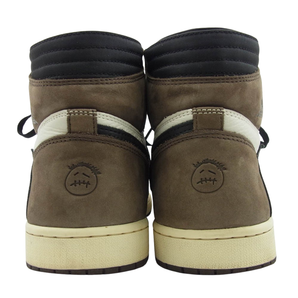NIKE ナイキ CD4487-100 × Travis Scott  Air Jordan 1 Retro High OG TS SP トラヴィススコット エアジョーダン1 レトロ ハイ ハイカットスニーカー ブラック系 ブラウン系 ホワイト系 29ｃｍ【中古】