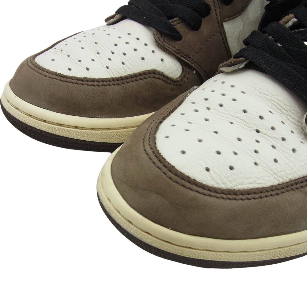 NIKE ナイキ CD4487-100 × Travis Scott  Air Jordan 1 Retro High OG TS SP トラヴィススコット エアジョーダン1 レトロ ハイ ハイカットスニーカー ブラック系 ブラウン系 ホワイト系 29ｃｍ【中古】