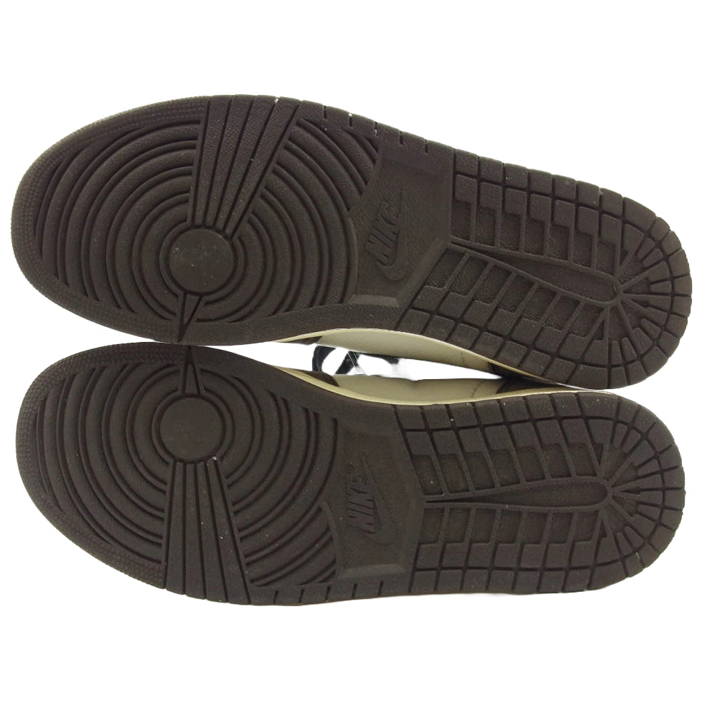 NIKE ナイキ CD4487-100 × Travis Scott  Air Jordan 1 Retro High OG TS SP トラヴィススコット エアジョーダン1 レトロ ハイ ハイカットスニーカー ブラック系 ブラウン系 ホワイト系 29ｃｍ【中古】