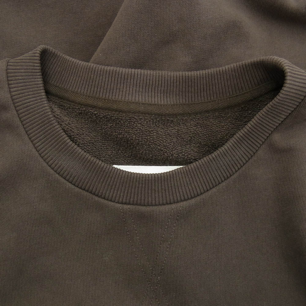 MAISON MARGIELA メゾンマルジェラ 22AW S52GU0171 S25537 ナンバーロゴパッチ クルーネック オーバーサイズ スウェット ブラウン系 S【中古】