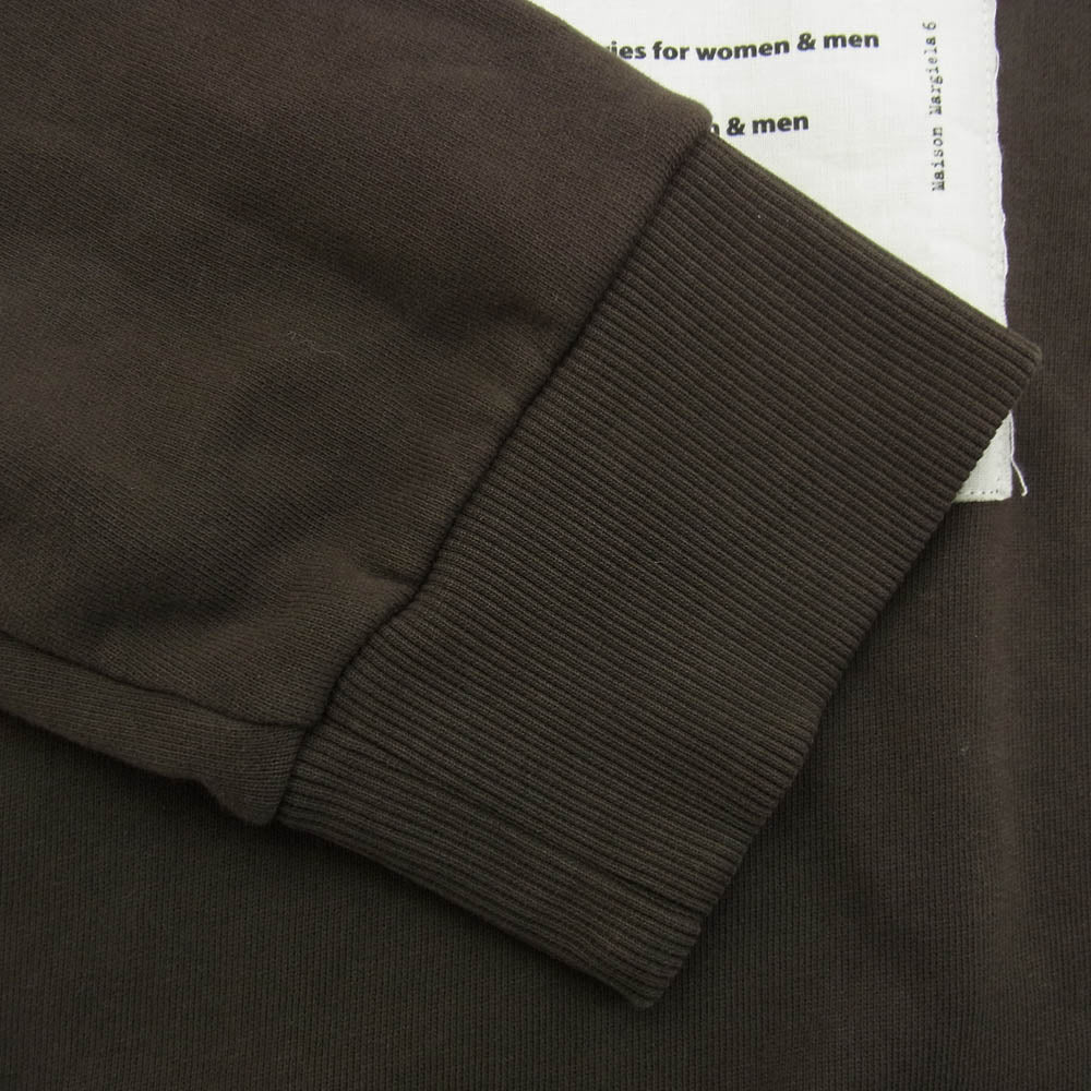 MAISON MARGIELA メゾンマルジェラ 22AW S52GU0171 S25537 ナンバーロゴパッチ クルーネック オーバーサイズ スウェット ブラウン系 S【中古】