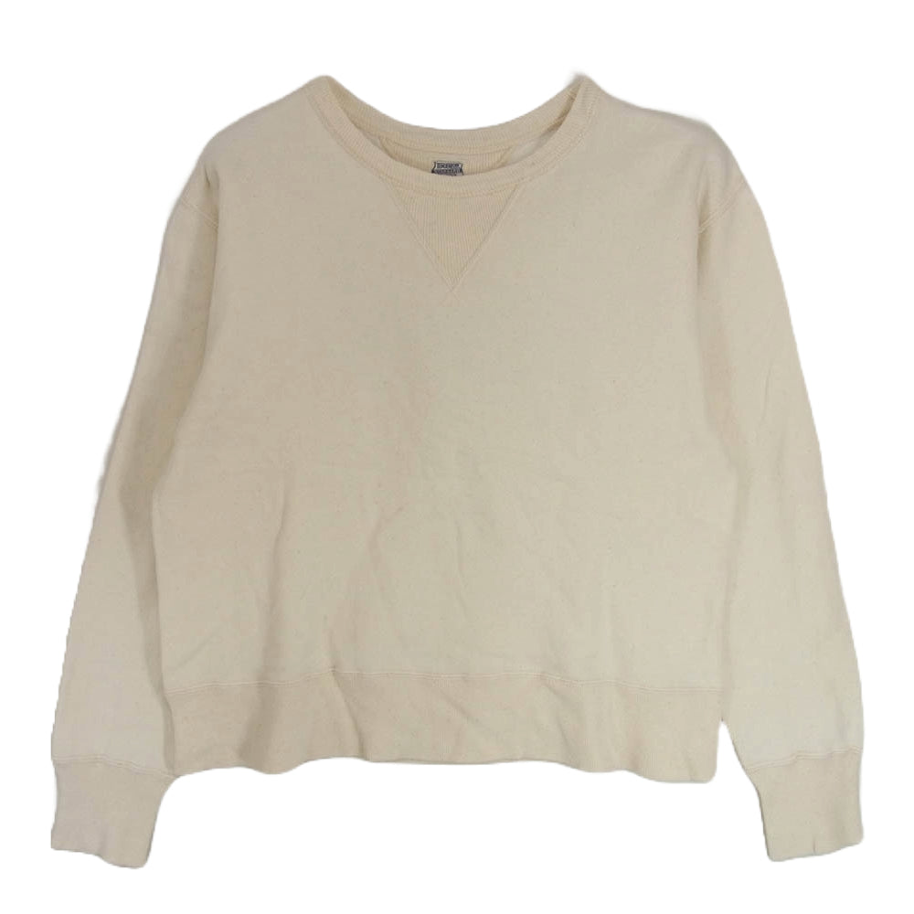 TENDERLOIN テンダーロイン T-SWEAT両Vガゼット バック ロゴ プリント スウェット シャツ 裏起毛 オフホワイト系 S【中古】