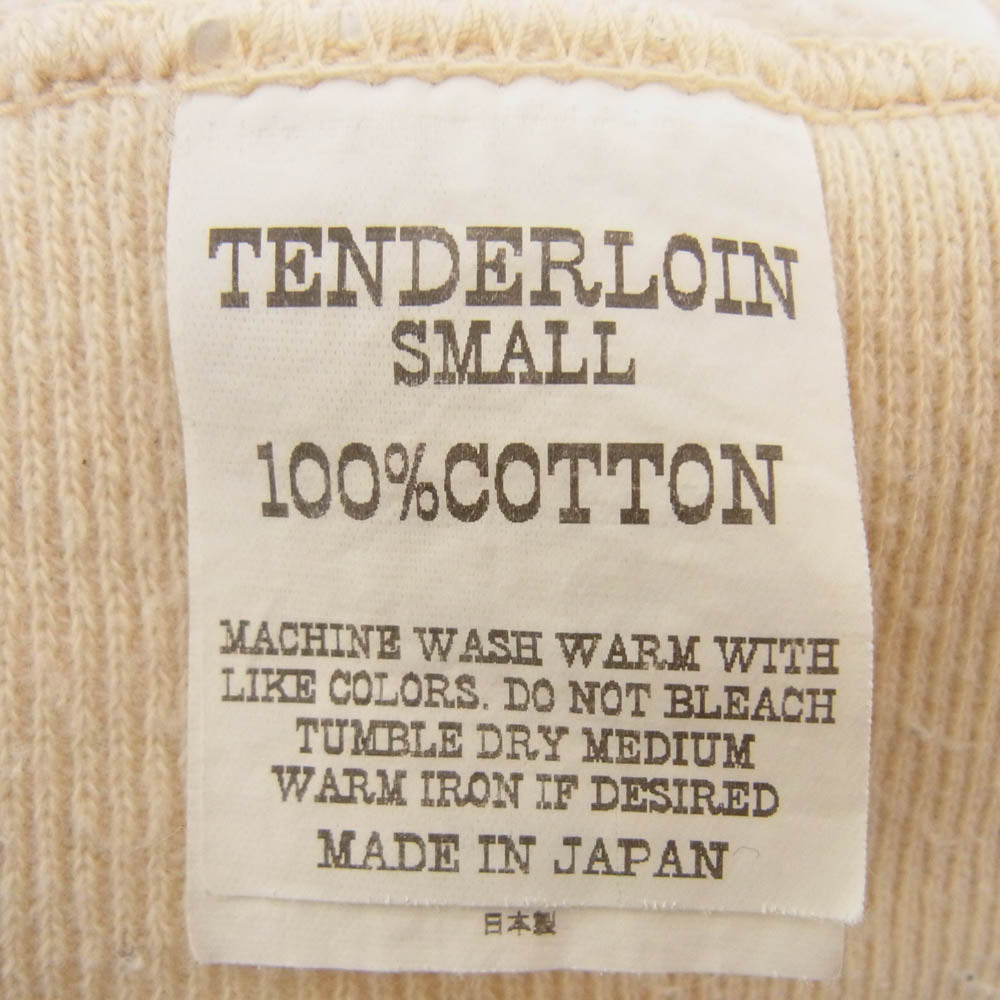 TENDERLOIN テンダーロイン T-SWEAT両Vガゼット バック ロゴ プリント スウェット シャツ 裏起毛 オフホワイト系 S【中古】