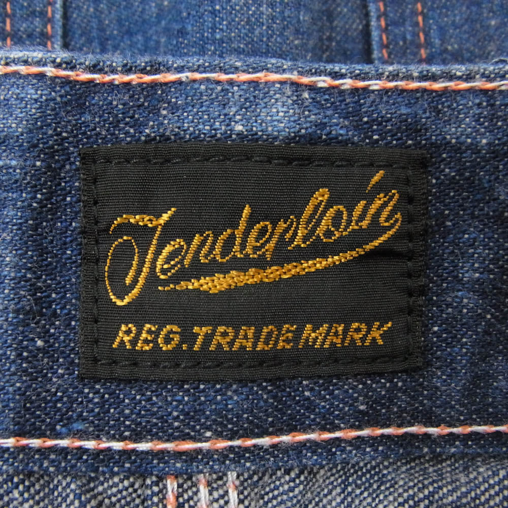 TENDERLOIN テンダーロイン T-PAINTER SHORTS ペインター ショート デニ ムパンツ ボタンフライ インディゴブルー系 S【中古】