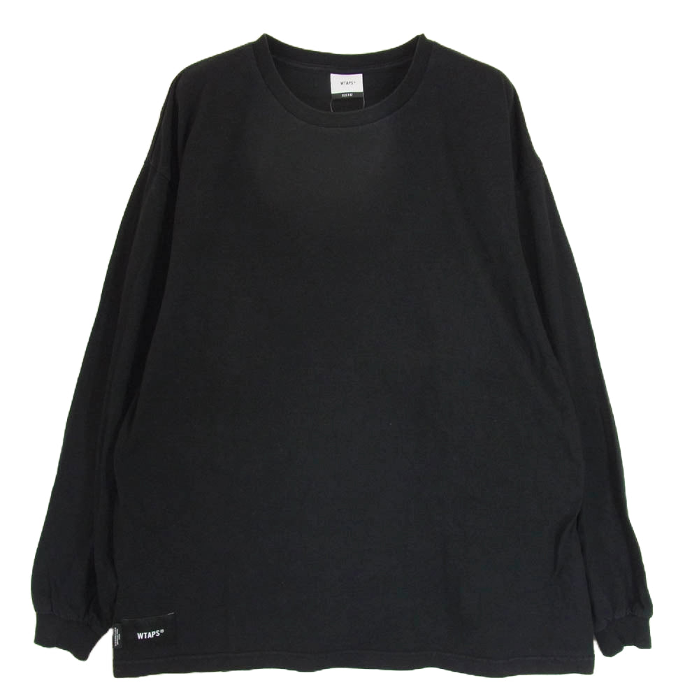 WTAPS ダブルタップス 23SS 231ATDT-LTM04S INGREDIENTS バックロゴ プリント ロングスリーブ 長袖 Tシャツ ロンT カットソー ブラック系 X02【中古】