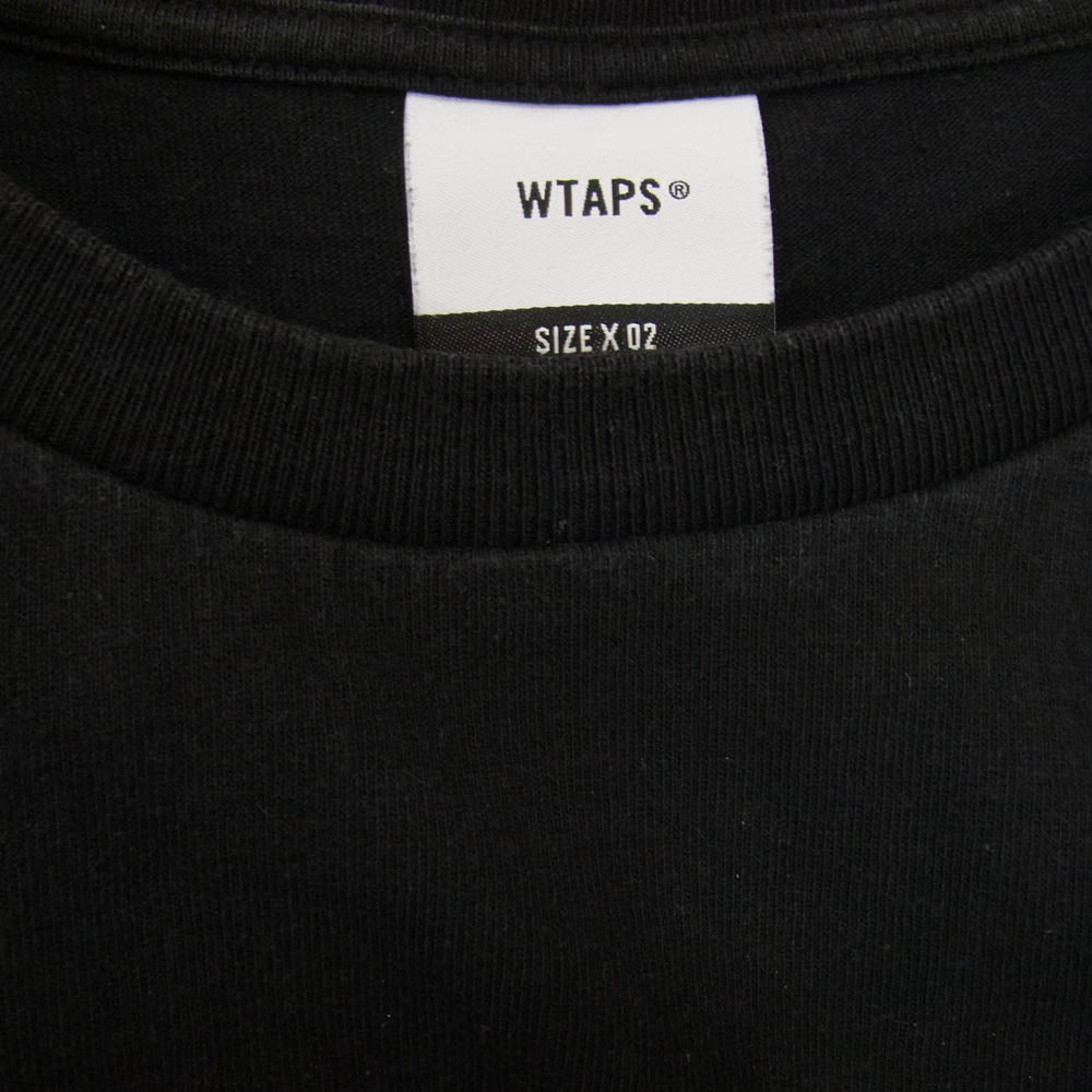 WTAPS ダブルタップス 23SS 231ATDT-LTM04S INGREDIENTS バックロゴ プリント ロングスリーブ 長袖 Tシャツ ロンT カットソー ブラック系 X02【中古】