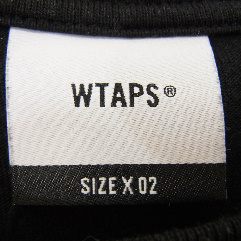 WTAPS ダブルタップス 23SS 231ATDT-LTM04S INGREDIENTS バックロゴ プリント ロングスリーブ 長袖 Tシャツ ロンT カットソー ブラック系 X02【中古】