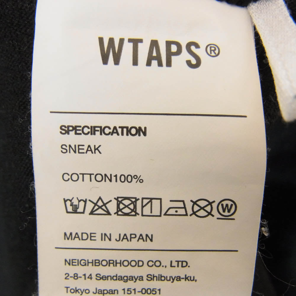 WTAPS ダブルタップス 23SS 231ATDT-LTM04S INGREDIENTS バックロゴ プリント ロングスリーブ 長袖 Tシャツ ロンT カットソー ブラック系 X02【中古】