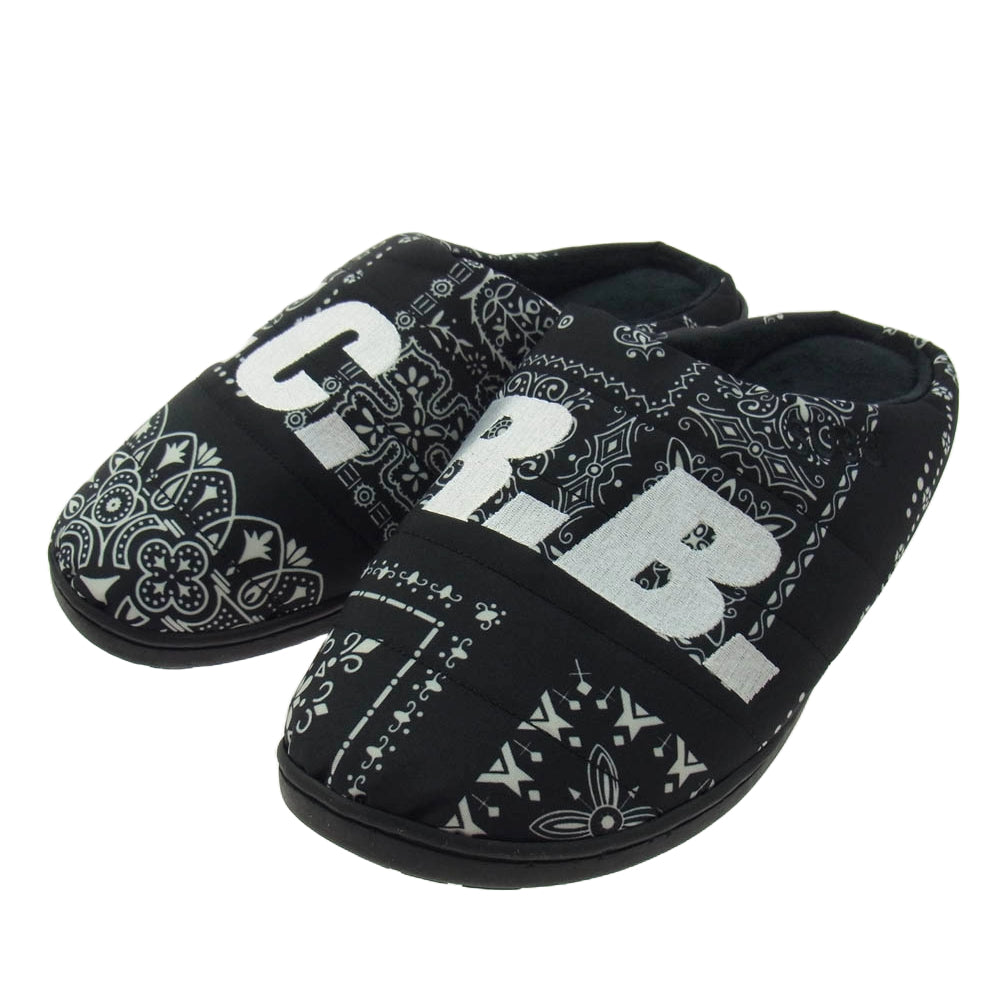 F.C.R.B. エフシーアールビー 22AW × SUBU スブ SANDALS ロゴ ペイズリー  サンダル ブラック系 マルチカラー系 28cm【極上美品】【中古】