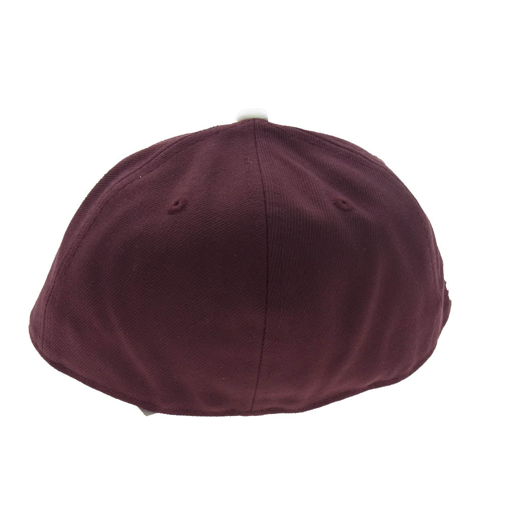 WTAPS ダブルタップス 24AW 242NENED-HT02 × NEW ERA ニューエラ ロゴ刺繍 6パネル ベースボール キャップ 帽子 エンジ系 59.6cm【新古品】【未使用】【中古】