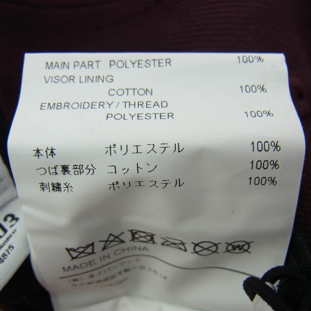 WTAPS ダブルタップス 24AW 242NENED-HT02 × NEW ERA ニューエラ ロゴ刺繍 6パネル ベースボール キャップ 帽子 エンジ系 59.6cm【新古品】【未使用】【中古】