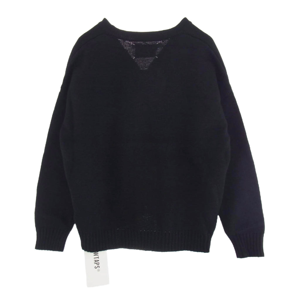 WTAPS ダブルタップス 21AW 212MADT-KNM01 PALMER SWEATER POLY ジップ ニット カーディガン ブラック系 SIZE X03【新古品】【未使用】【中古】