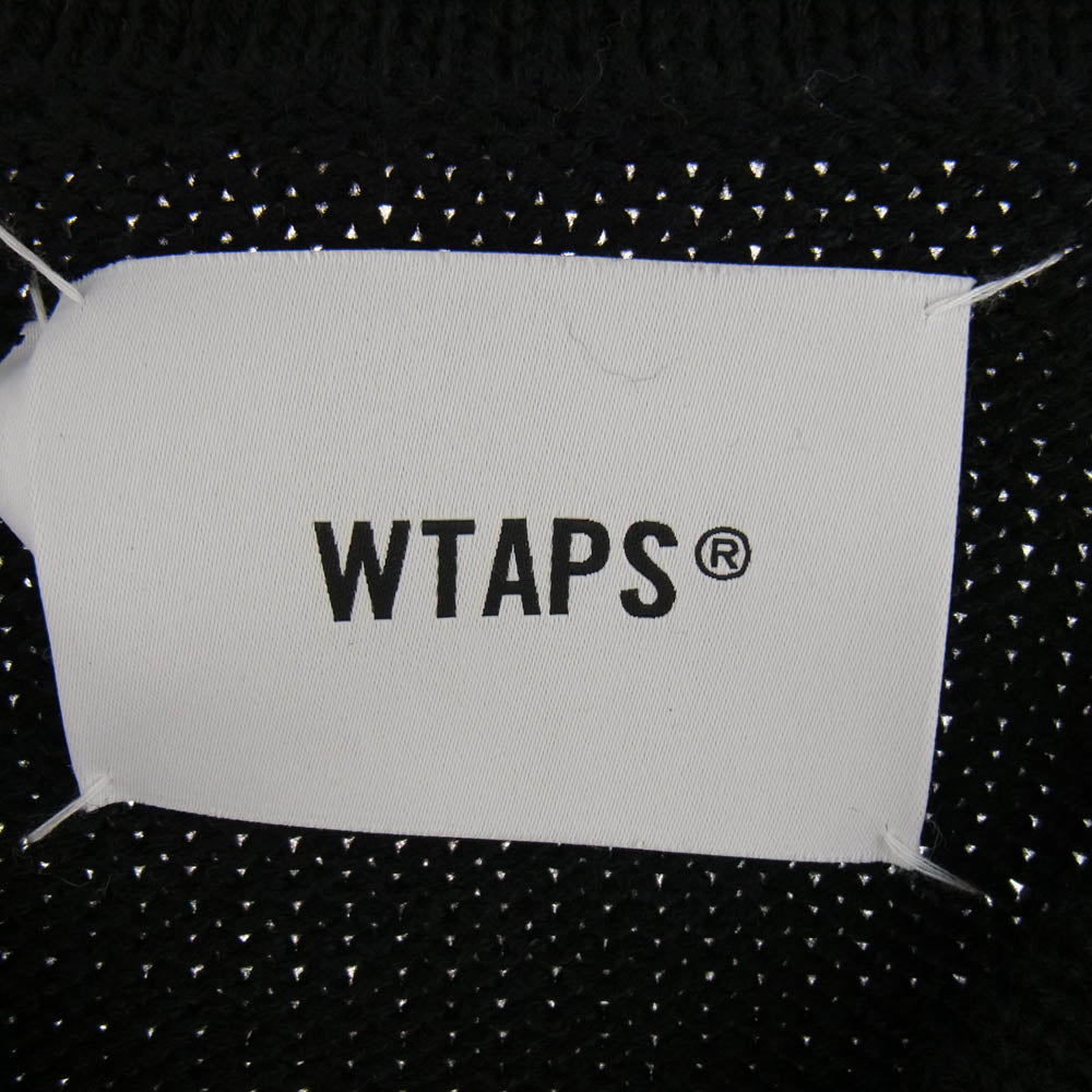 WTAPS ダブルタップス 21AW 212MADT-KNM01 PALMER SWEATER POLY ジップ ニット カーディガン ブラック系 SIZE X03【新古品】【未使用】【中古】
