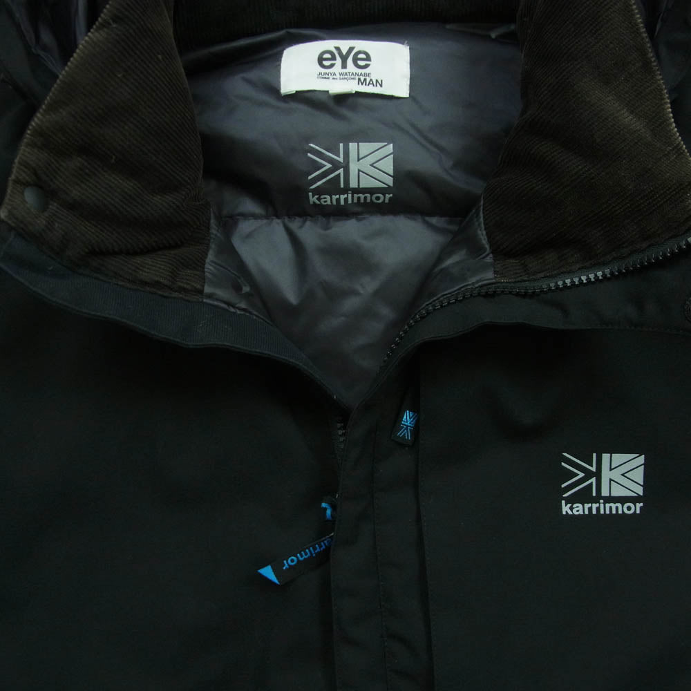 JUNYA WATANABE COMME des GARCONS MAN ジュンヤワタナベコムデギャルソンマン 18AW WB-J918 eYe アイ karrimor カリマー ウールエステルトロラミネート ダウン ジャケット ブラック系 S【中古】