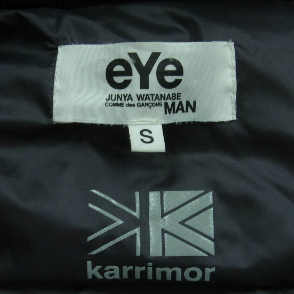 JUNYA WATANABE COMME des GARCONS MAN ジュンヤワタナベコムデギャルソンマン 18AW WB-J918 eYe アイ karrimor カリマー ウールエステルトロラミネート ダウン ジャケット ブラック系 S【中古】