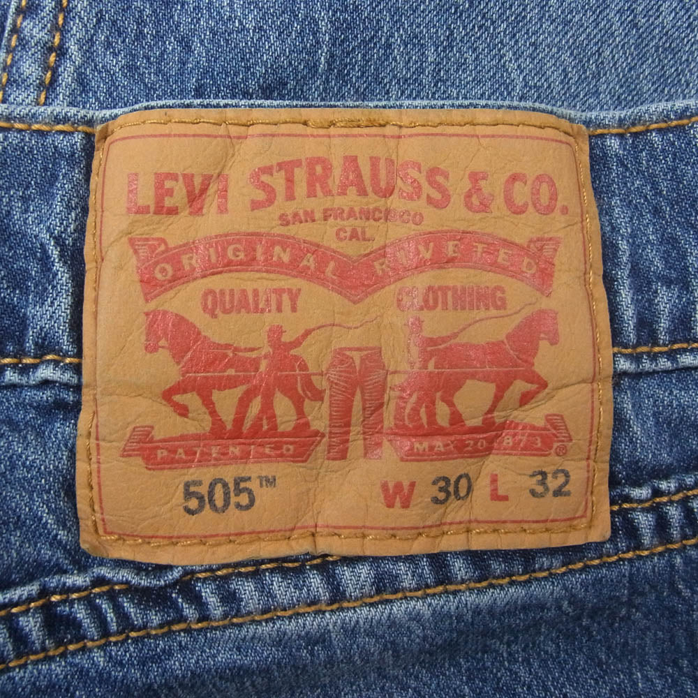 Levi's リーバイス 505TM レギュラー テーパード デニム パンツ インディゴブルー系 W30L32【中古】