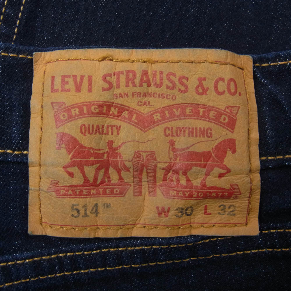 Levi's リーバイス 514TM レギュラー テーパード デニム パンツ インディゴブルー系 W30L32【中古】