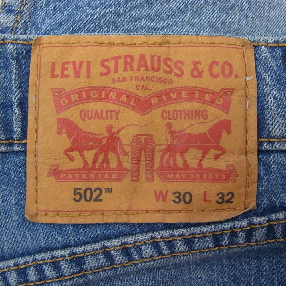 Levi's リーバイス 502TM レギュラー テーパード デニム パンツ インディゴブルー系 W30L32【中古】