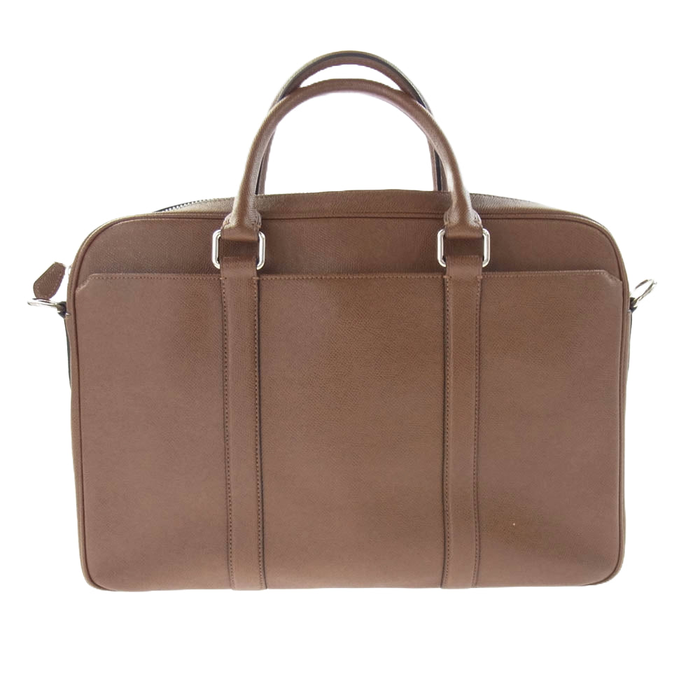 COACH コーチ F59057 レザー ブリーフケース ビジネス バッグ ブラウン系【中古】