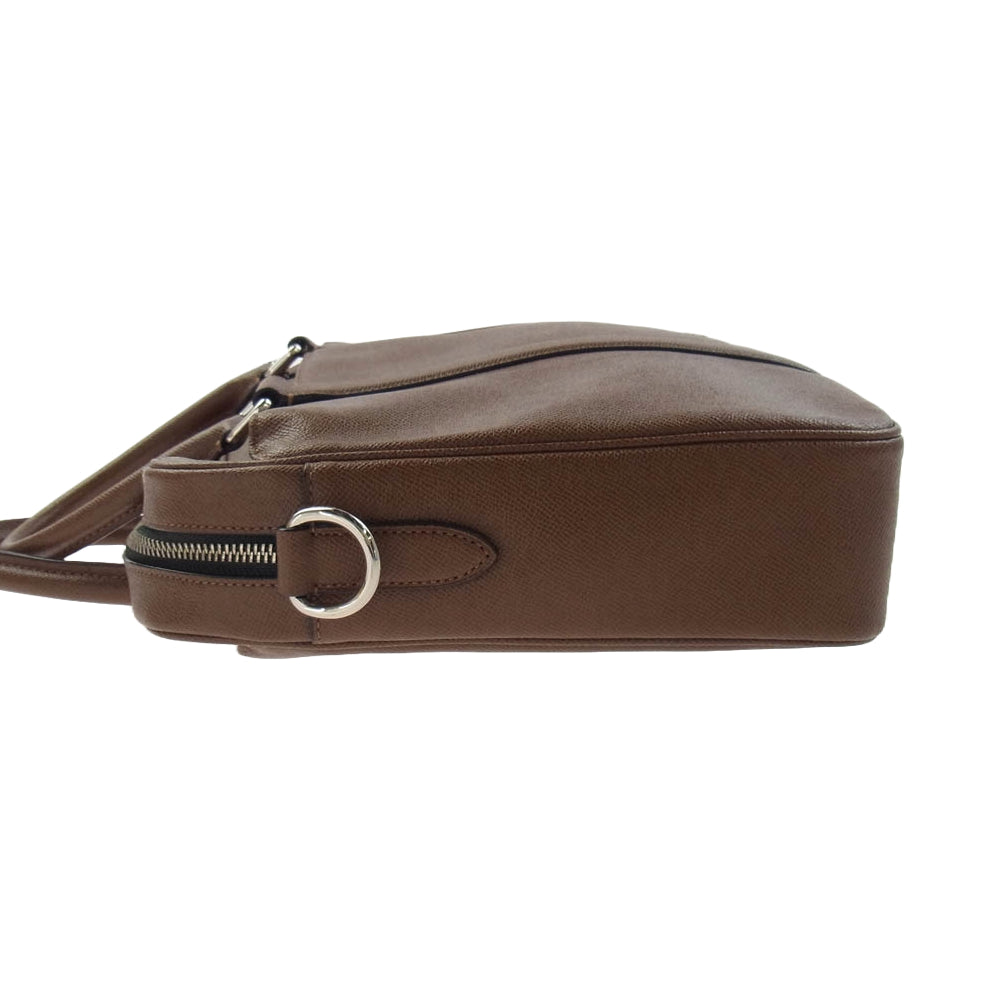 COACH コーチ F59057 レザー ブリーフケース ビジネス バッグ ブラウン系【中古】