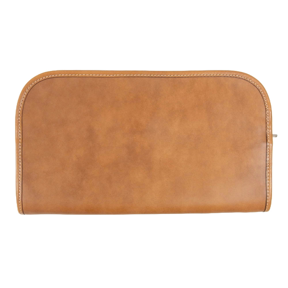 エルゴポック レザー クラッチ バッグ セカンド バッグ ブラウン系【極上美品】【中古】