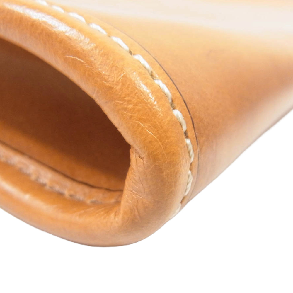 エルゴポック レザー クラッチ バッグ セカンド バッグ ブラウン系【極上美品】【中古】