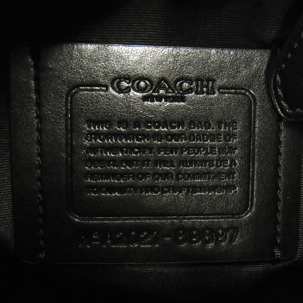 COACH コーチ 89897 ホースアンドキャリッジ レザー リュック バックパック ブラック系【中古】