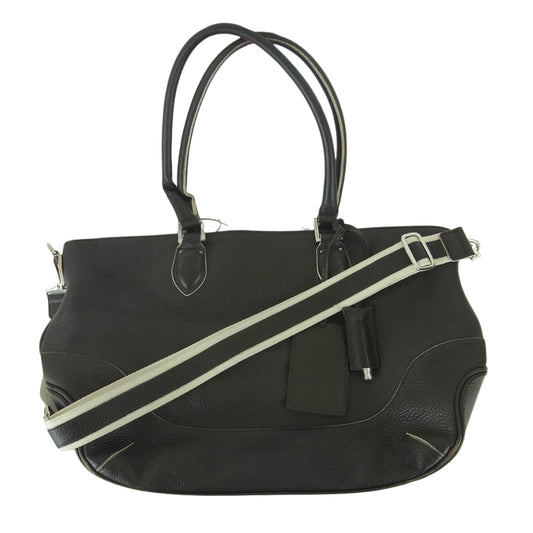 PELLE MORBIDA ペッレモルビダ MB-048 2 WAY レザー トート バック ショルダー バッグ 日本製 ダークブラウン系【中古】