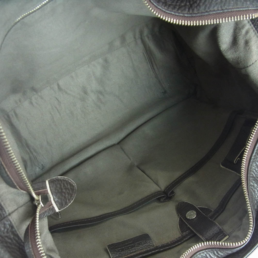 PELLE MORBIDA ペッレモルビダ MB-048 2 WAY レザー トート バック ショルダー バッグ 日本製 ダークブラウン系【中古】