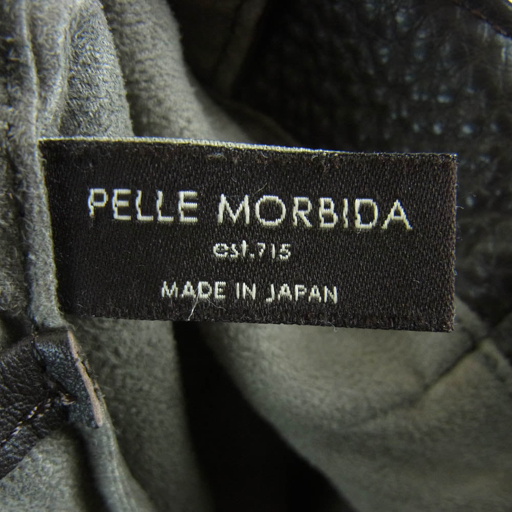 PELLE MORBIDA ペッレモルビダ MB-048 2 WAY レザー トート バック ショルダー バッグ 日本製 ダークブラウン系【中古】