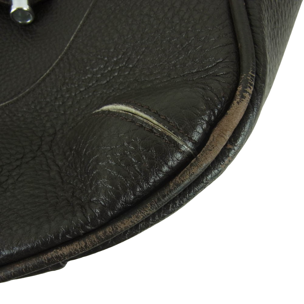 PELLE MORBIDA ペッレモルビダ MB-048 2 WAY レザー トート バック ショルダー バッグ 日本製 ダークブラウン系【中古】