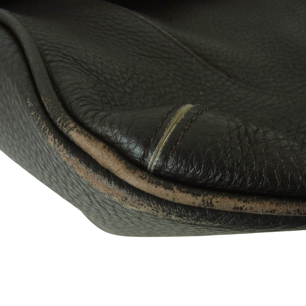 PELLE MORBIDA ペッレモルビダ MB-048 2 WAY レザー トート バック ショルダー バッグ 日本製 ダークブラウン系【中古】