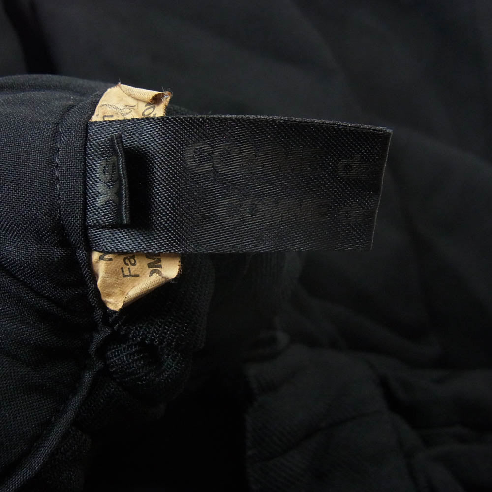 COMME des GARCONS コムデギャルソン RK-P012 AD2022 コムコム ポリ縮絨 クロップド ワイド パンツ ブラック系 XS【中古】