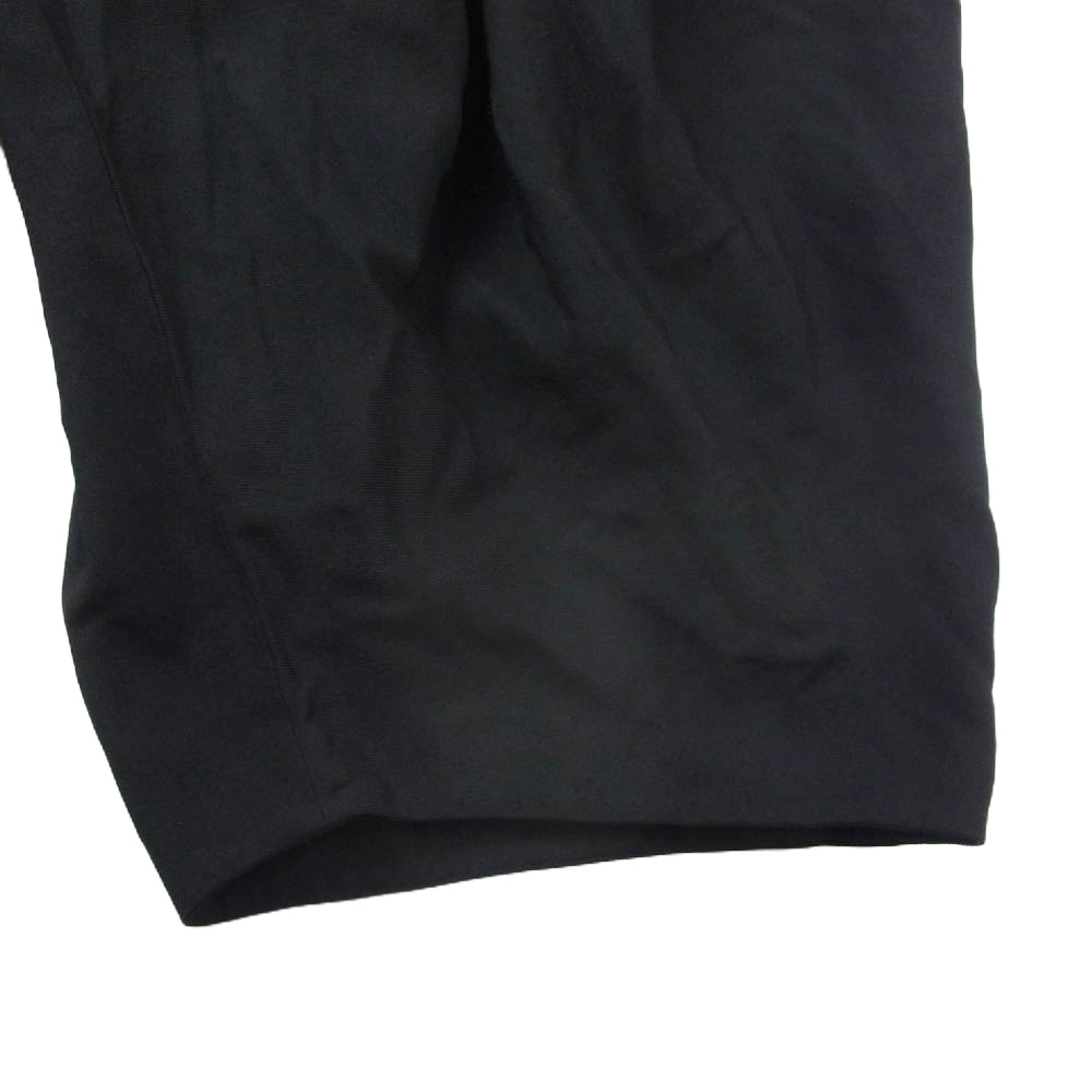 COMME des GARCONS コムデギャルソン RK-P012 AD2022 コムコム ポリ縮絨 クロップド ワイド パンツ ブラック系 XS【中古】