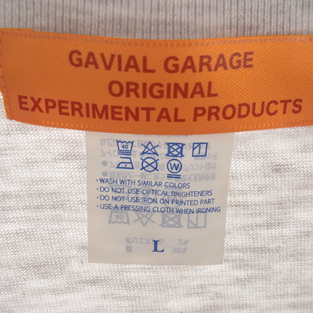 ガヴィル カレッジロゴ 半袖 Tシャツ グレー グレー系 L【中古】