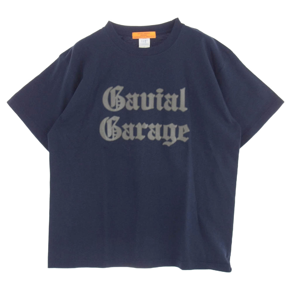 ガヴィル カレッジロゴ 半袖 Tシャツ ネイビー ネイビー系 L【中古】