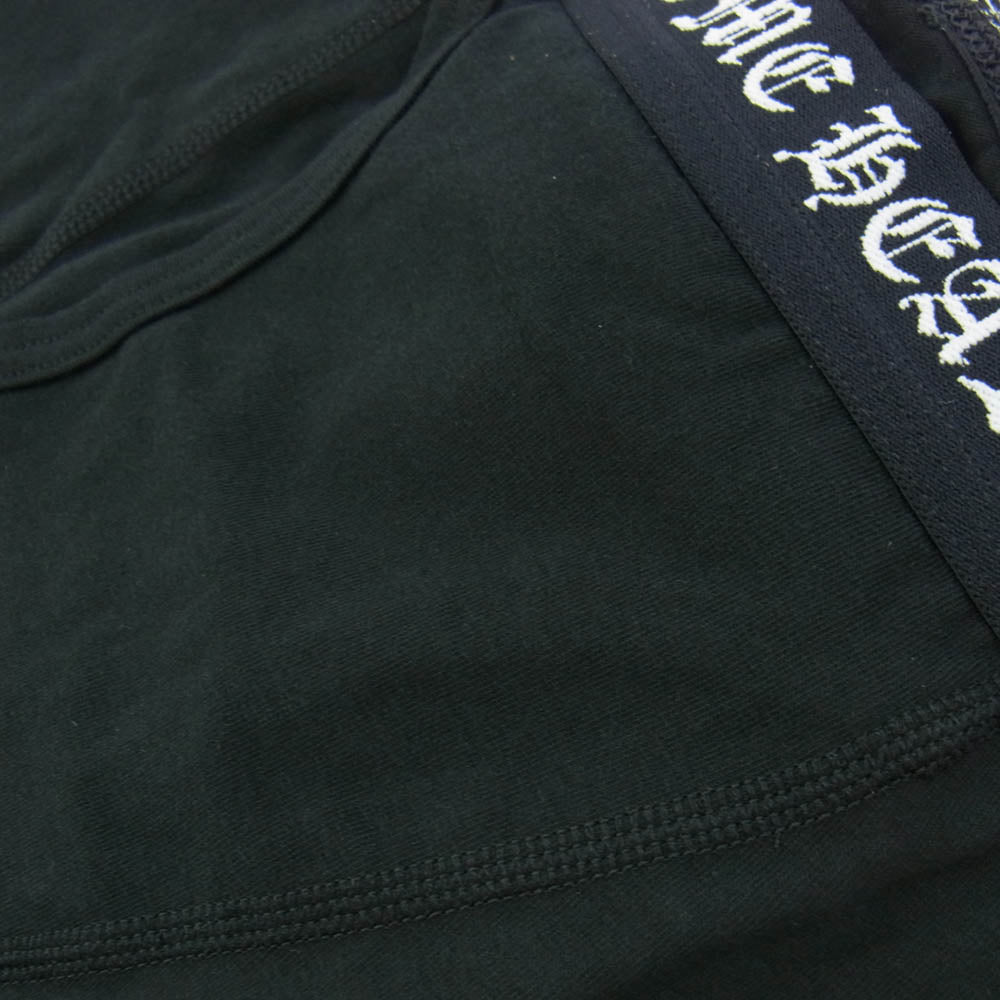 CHROME HEARTS クロムハーツ（原本無） SHORT BOXER ショートボクサーパンツ ロゴプリント 下着 ブラック系 L【新古品】【未使用】【中古】