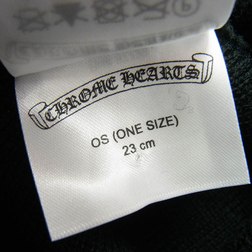 CHROME HEARTS クロムハーツ（原本無） WOOL WATCH CAP ウールワッチキャップ ロゴ刺繍 ビーニー  ニットキャップ ブラック系【極上美品】【中古】