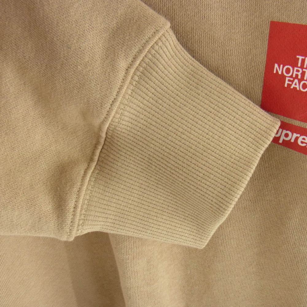 Supreme シュプリーム 24SS × The North Face ノースフェイス Crewneck Khaki クルーネック カーキ スウェット カーキ系 S【美品】【中古】