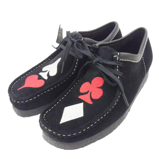 Clarks クラークス STUSSY ステューシー WALLABEE ワラビー ブーツ ブラック系 US8【新古品】【未使用】【中古】