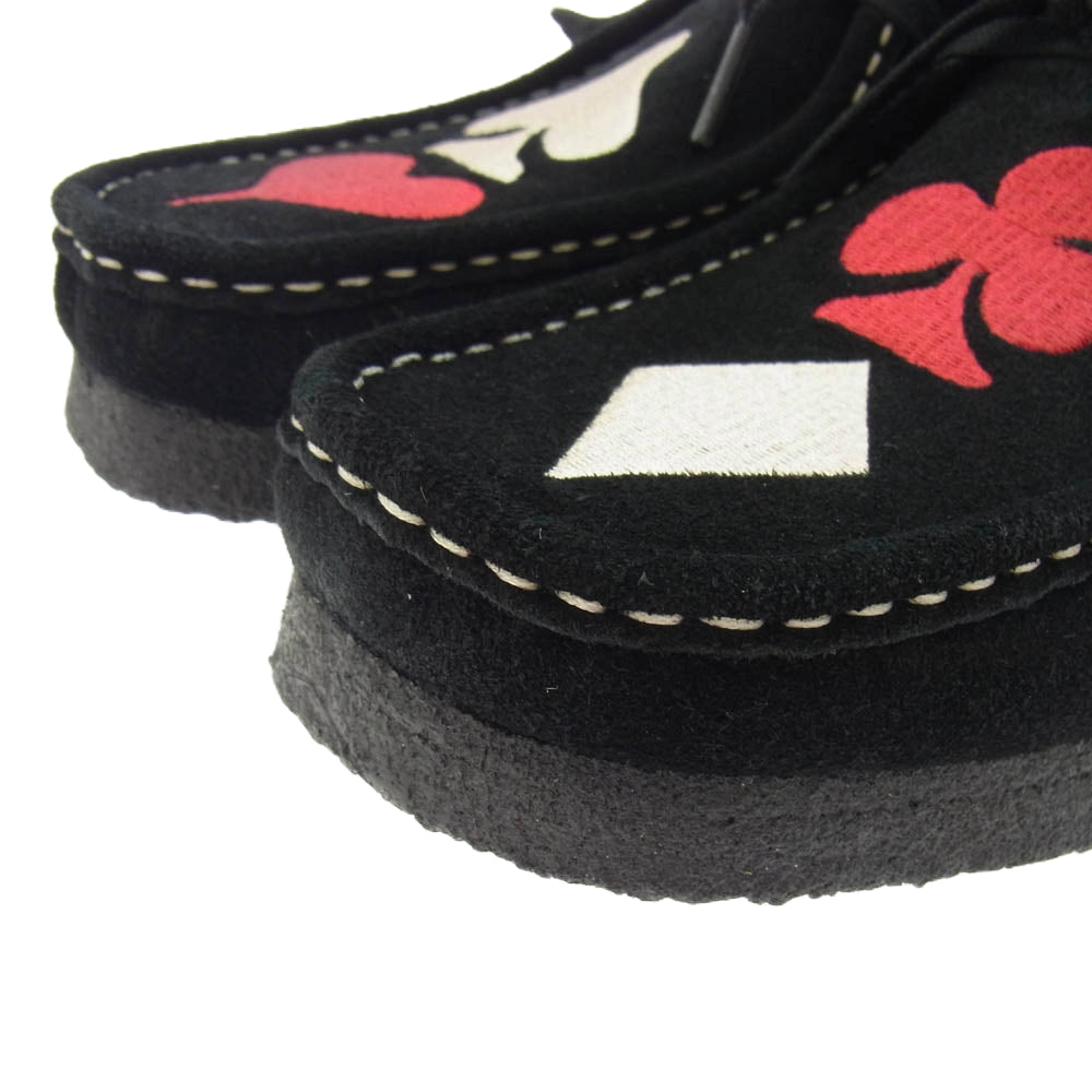 Clarks クラークス STUSSY ステューシー WALLABEE ワラビー ブーツ ブラック系 US8【新古品】【未使用】【中古】