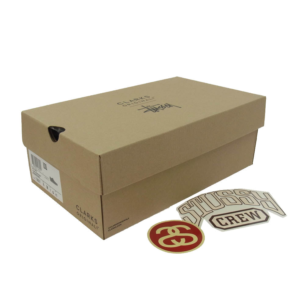 Clarks クラークス STUSSY ステューシー WALLABEE ワラビー ブーツ ブラック系 US8【新古品】【未使用】【中古】