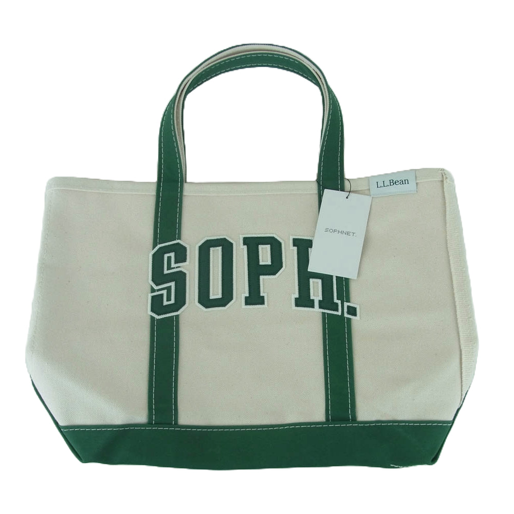 SOPH ソフ SOPH-240099 LL BEAN Boat and Tote Open-Top MIDIUM GREEN エルエルビーン トート バッグ ミディアム オフホワイト系 グリーン系 FREE【極上美品】【中古】