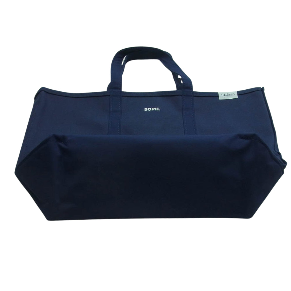 SOPH ソフ SOPH-242108 LL BEAN Solid Boat and Tote LARGE エルエルビーン ロゴ刺繍 トート バッグ ラージ ネイビー系【美品】【中古】